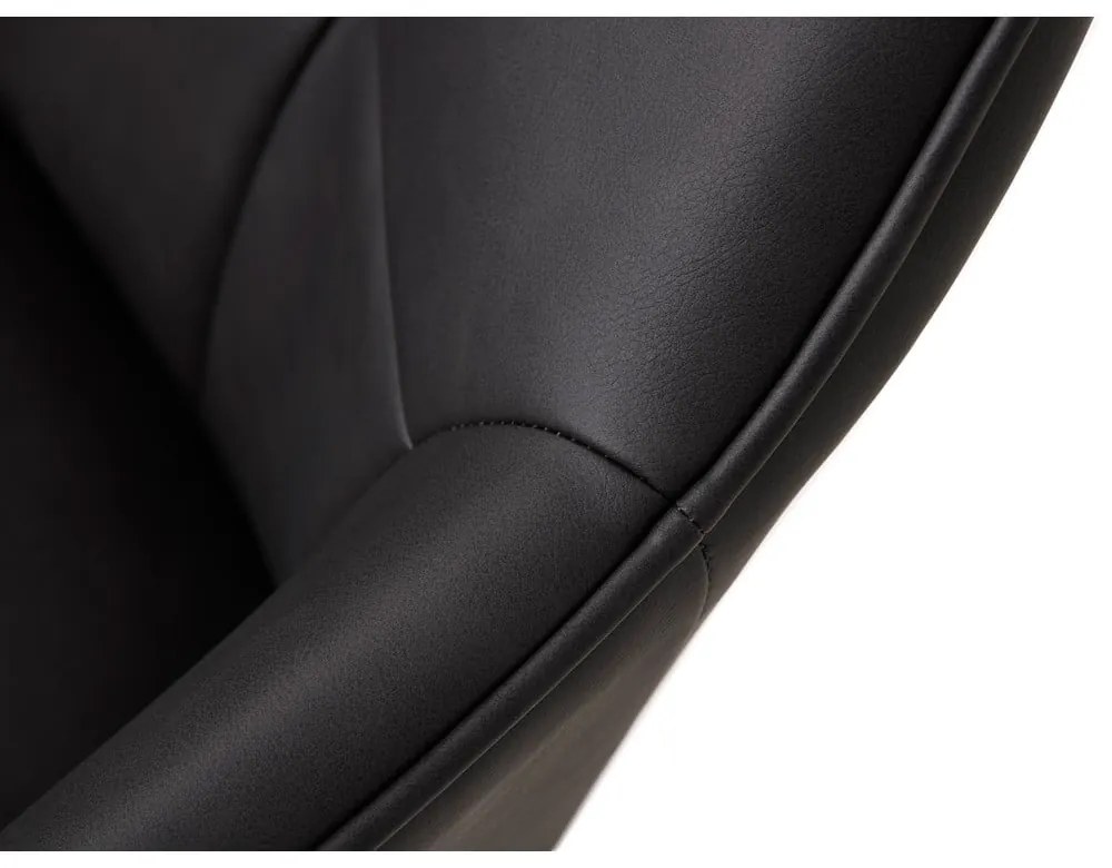 Tmavosivé čalúnené jedálenské kreslá v súprave s podrúčkami 2 ks Nolan Square – Unique Furniture