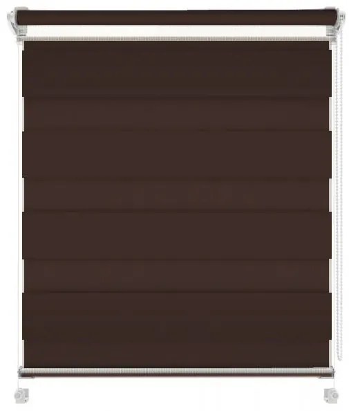 Gario Roleta Deň a noc Mini Standard Čokoládová Šírka: 107 cm, Výška: 150 cm