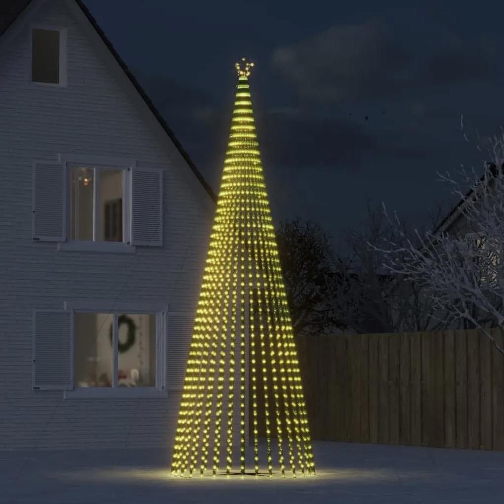 Vianočný stromček svetelný kužeľ 1544 LED teplý biely 500 cm 358072