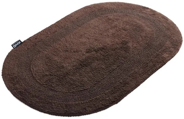 Kúpeľňový koberček Javo Cotton hnedý oválny