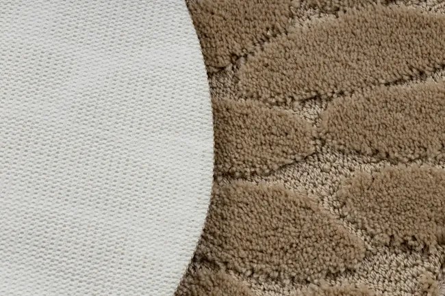 Kúpeľňový koberček SUPREME STONES kamienky, béžový kruh