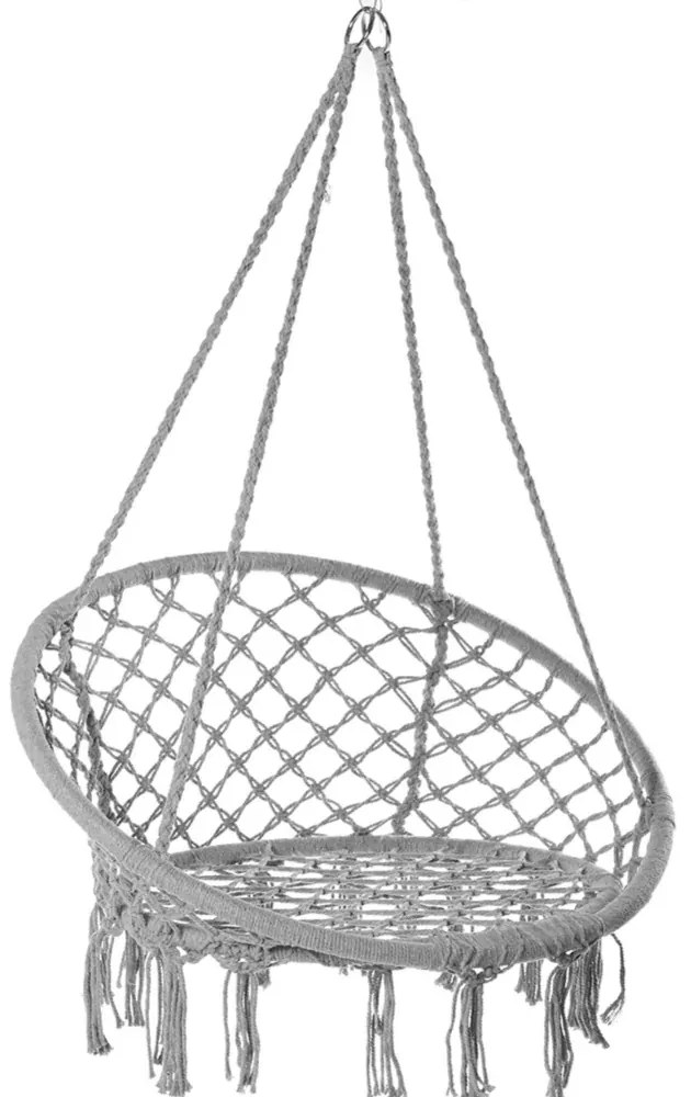 Sivé závesné kreslo KOLUMBIA