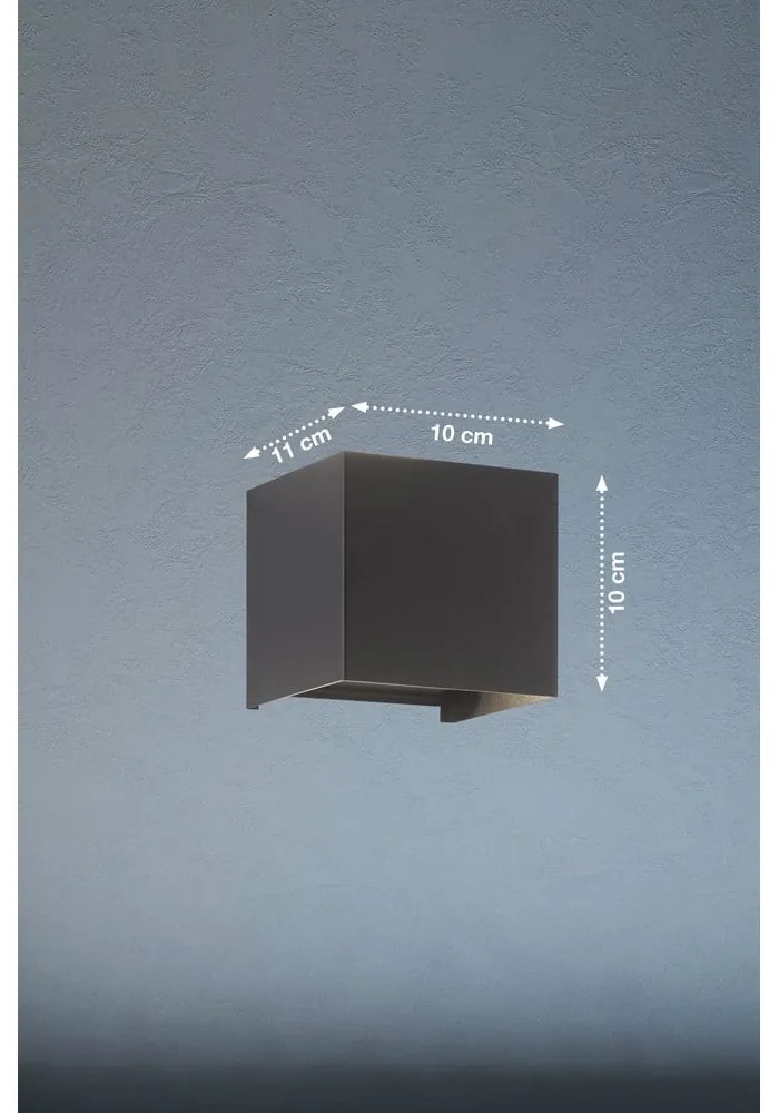 Čierne LED nástenné svietidlo - Fischer & Honsel