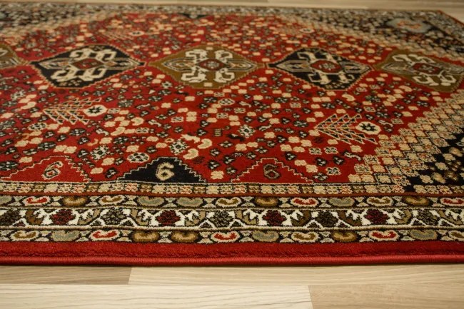 Koberec Afgan E788A červený / čierny