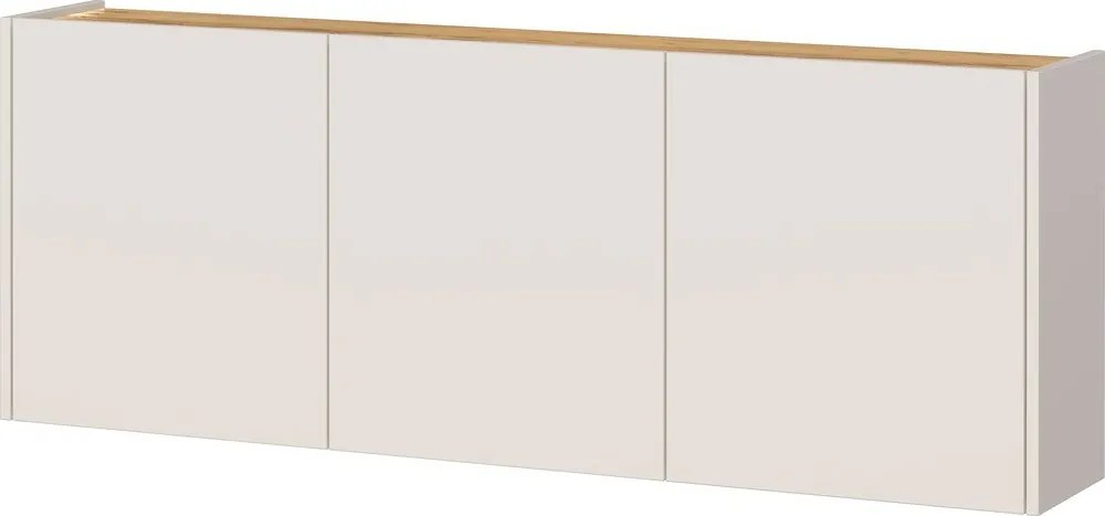 Krémová závesná skrinka v dekore duba 138x52x25 cm Libbiano – Germania