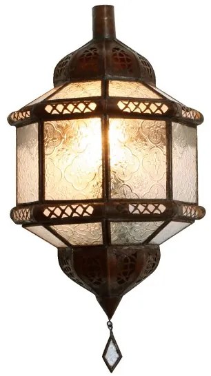 Marocká nástenná lampa Trombi biela