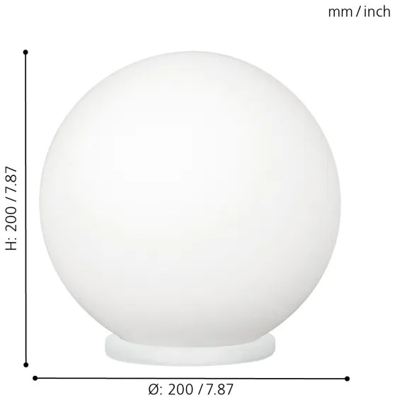 EGLO 85264 - Stolná lampa RONDO 1xE27/60W/230V pr. 20 cm