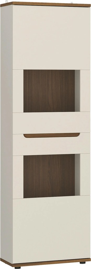 XXXLutz VITRÍNA, farba orecha, kašmírová, 60/199/38 cm Hom`in - Sklenené vitríny - 001803088706