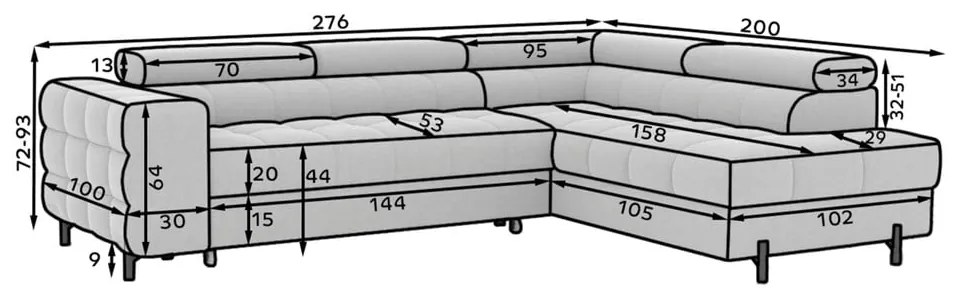 Tmavosivá zamatová rozkladacia/s úložným priestorom rohová pohovka (ľavý roh/do L) Ferucce – ELTAP