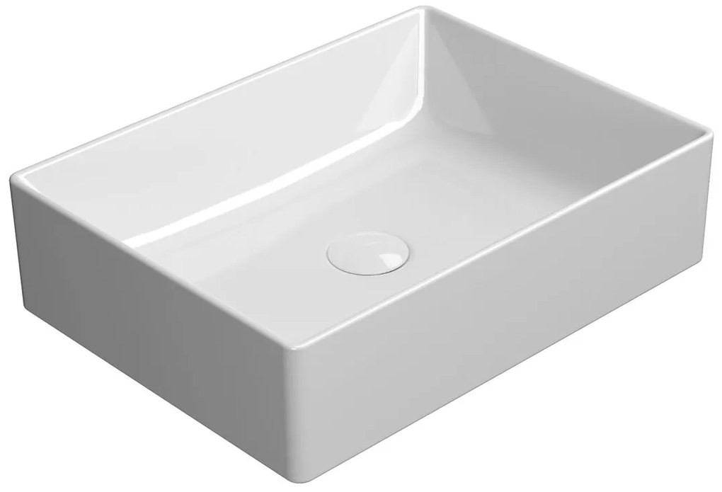 GSI GSI, KUBE X keramické umývadlo na dosku 50x37 cm, biela ExtraGlaze, 942911