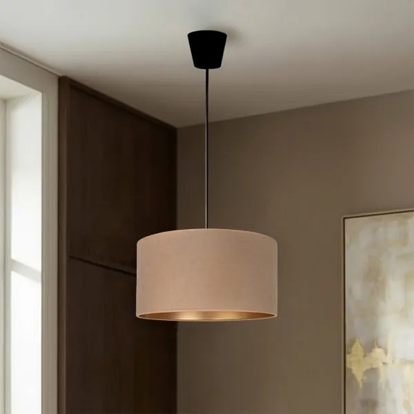 BRILAGI - Závesný luster VELVET 1xE27/60W/230V Ø 40 cm béžová/zlatá