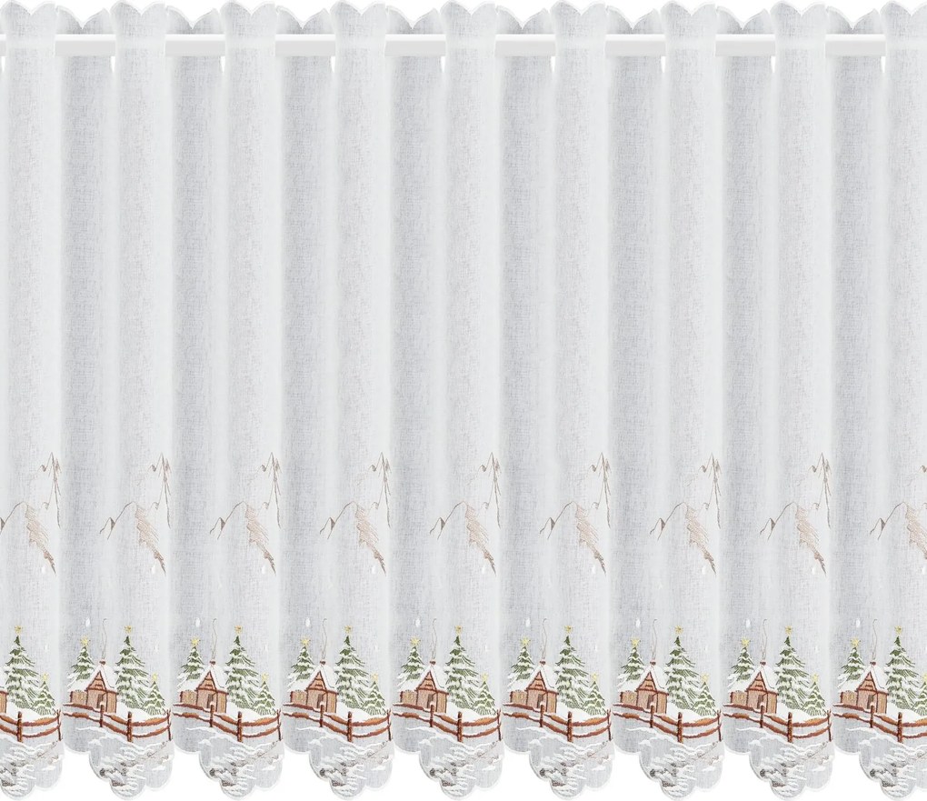 KRÁTKA ZÁCLONA NA PÚTKACH XMAS17 145X70 CM VZOROVANÁ