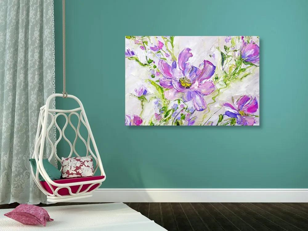 Obraz maľované kvety leta Varianta: 120x80
