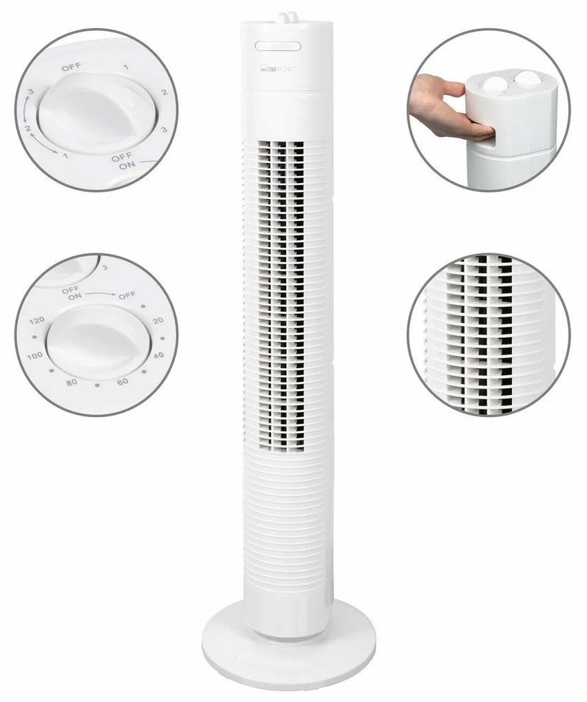 Clatronic TVL 3770 stĺpový ventilátor, biela