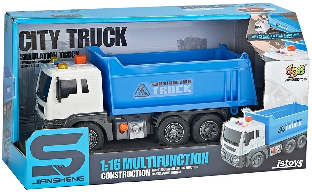 Lean Toys Stavebný sklápač 1:16 Modrý