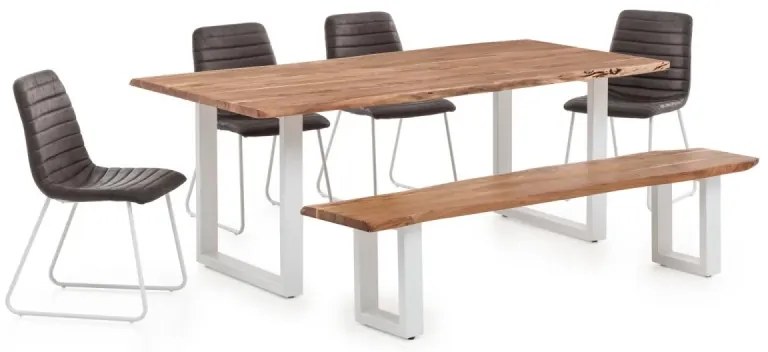 furniture-nabytek.cz - Jídelní stůl Bullwer palisandr bílý 170x90 cm