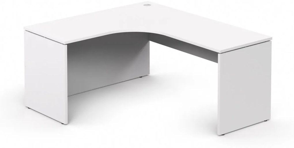 DREVONA Rohový stôl ľavý biely RP-SRD-1600