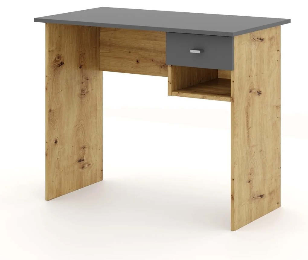Písací stôl Colin 90 cm dub artisan/antracit