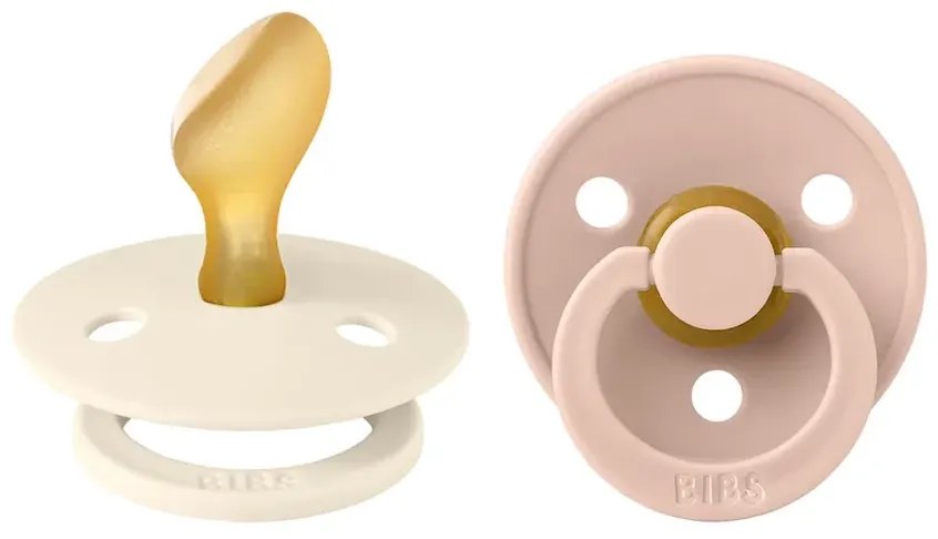 BIBS Colour anatomické cumlíky, kaučuk 2ks - veľkosť 2 - Ivory Blush