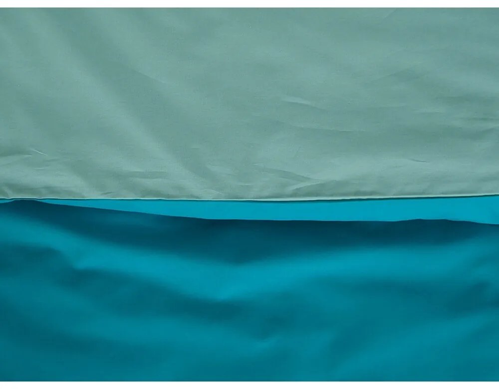 B.E.S. Petrovice Bavlnené obliečky Double face tyrkys/olivová, 140 x 200 cm, 70 x 90 cm