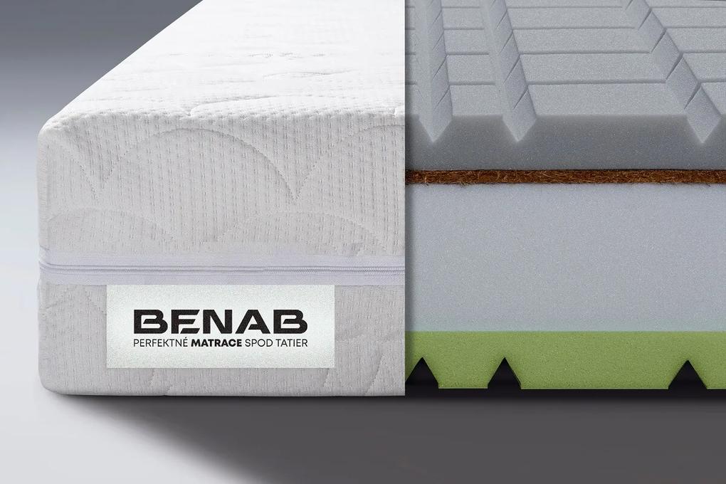 BENAB AUSTIN matrac s pamäťovou penou a kokosom 200x200 cm Prací poťah Medicott Silver 3D
