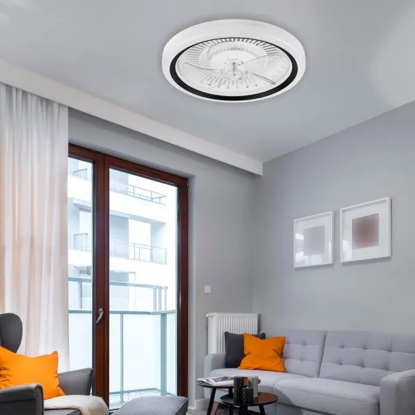 LED Stropné svietidlo s ventilátorom GEMMA LED/37W/230V biela + DO
