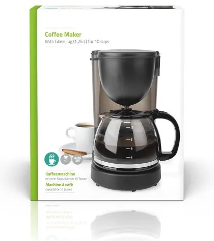 Nedis KACM150EBK - Prekvapkávajúci kávovar 1,25l s funkciou uchovania teploty