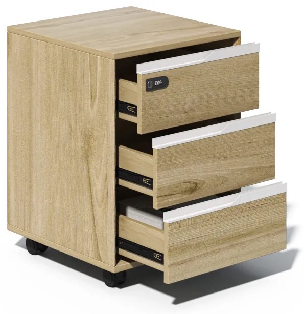 Kancelársky set pre 4 osoby Houseland Profit Max 02 2814 dub/biela