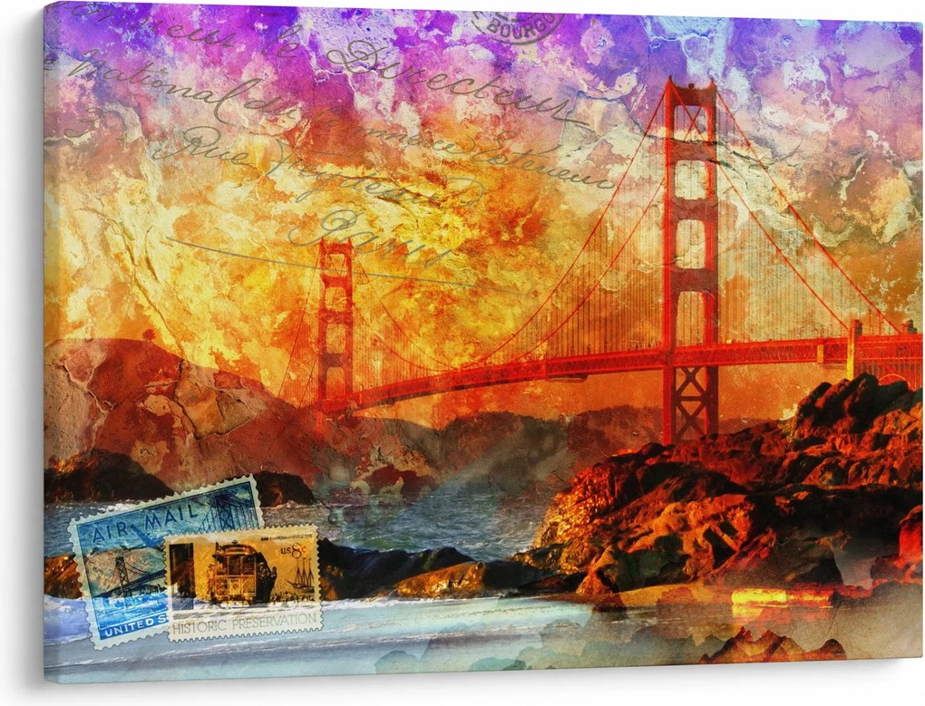 Obraz - Golden Gate, San Francisco, Kalifornia (70x50 cm)