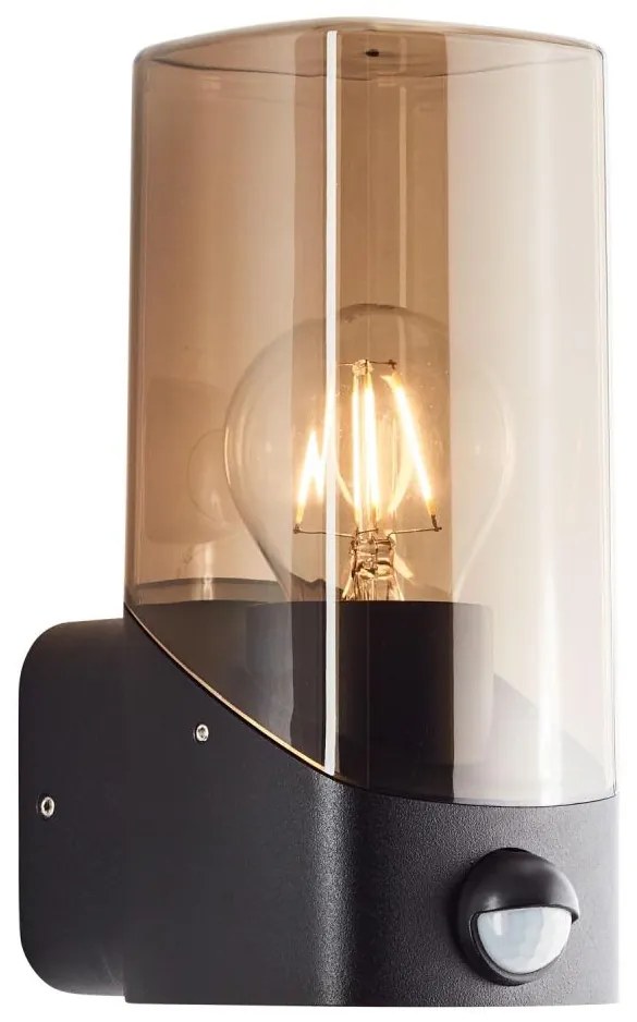 Brilliant - Vonkajšie nástenné svietidlo so senzorom MINOU 1xE27/10W/230V IP44