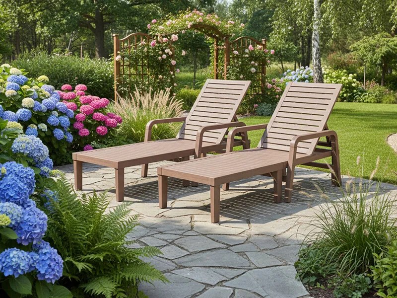 CH Záhradné relaxačné lehátko Ala - hnedá