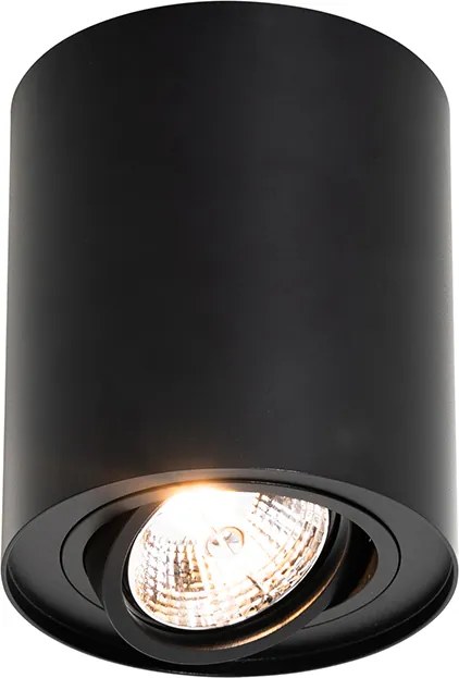 Sada 4 moderných stropných bodových svetiel čierna nastaviteľná AR70 - Rondoo Up