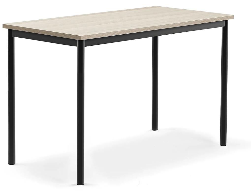 Stôl SONITUS PLUS, 1200x600x760 mm, akustický HPL - jaseň, antracit