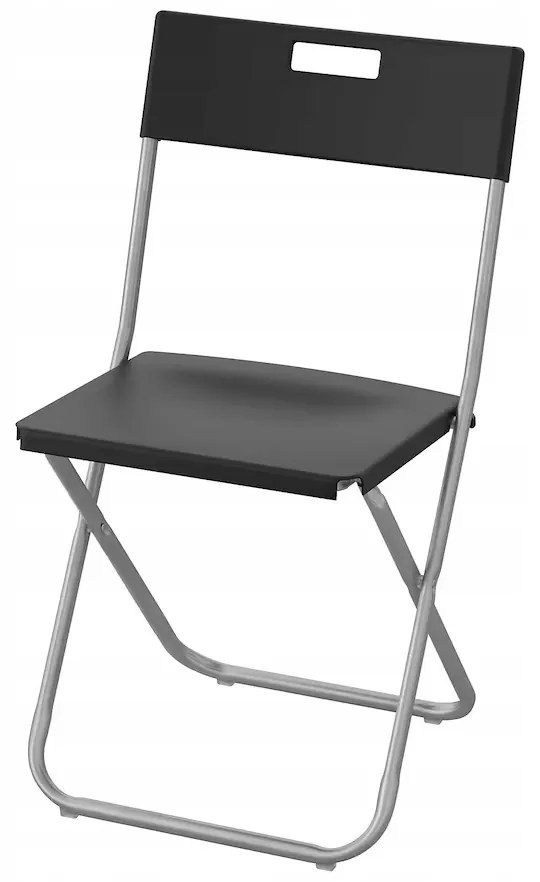 IKEA GUNDE Skladacia stolička čierna