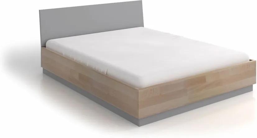 Dvojlôžková posteľ z bukového a borovicového dreva SKANDICA Finn, 200 x 200 cm
