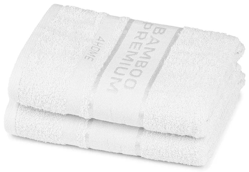 4Home Bamboo Premium uterák biela, 50 x 100 cm, sada 2 ks