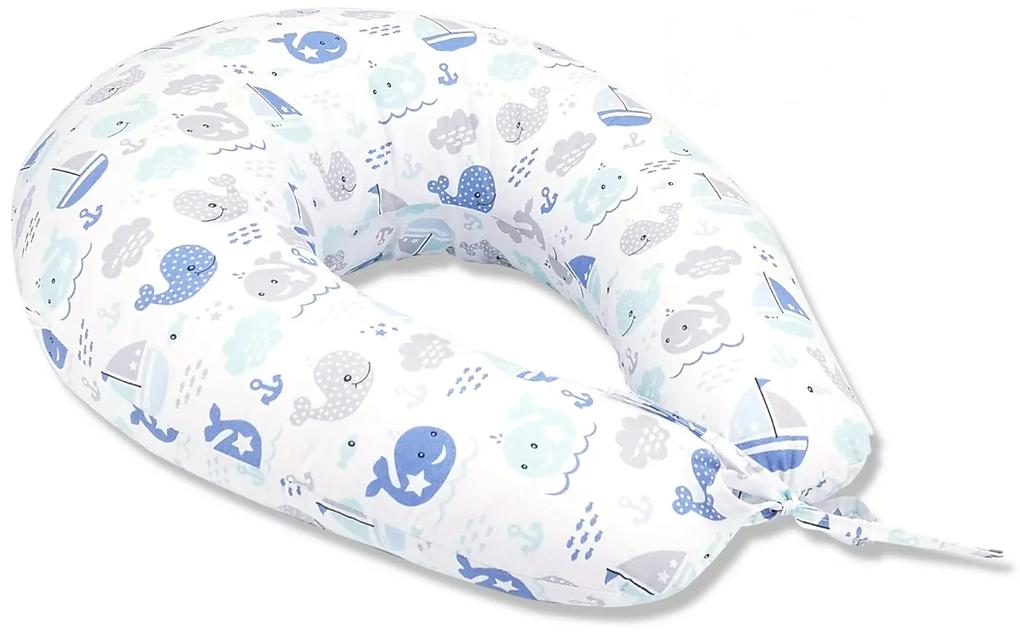 Baby Nellys Dojčiace vankúš - relaxačná poduška Multi Oceán Baby - modrý