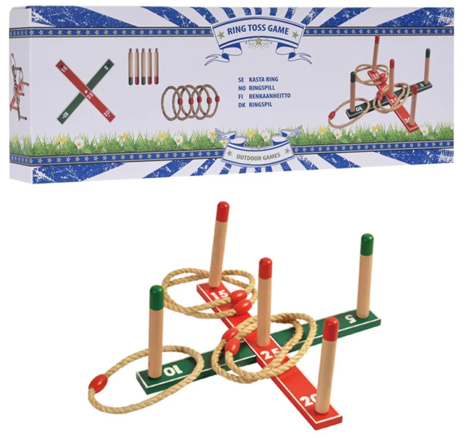 Home Elements Drevená hra - hádzanie krúžkov