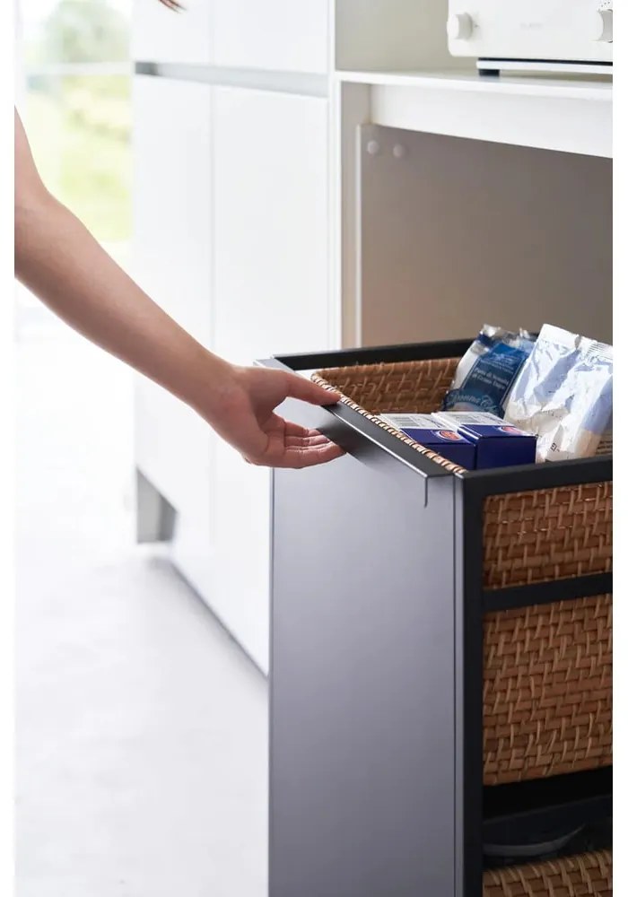 Čierny kovový pojazdný regál 42x60 cm Tower – YAMAZAKI