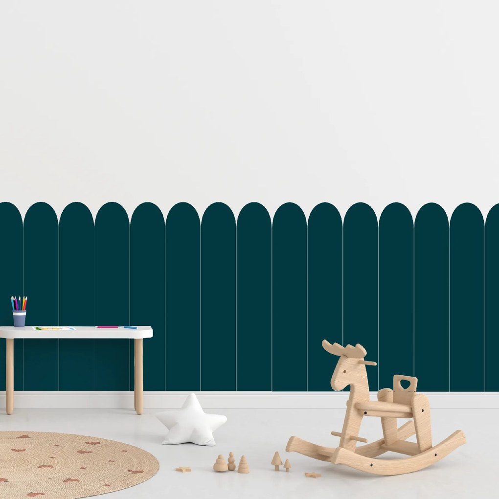 60x100cm Oblúk - Modrozelená farba - textilná nálepka na stenu Farba: Tmavá, Veľkosť: 100 cm