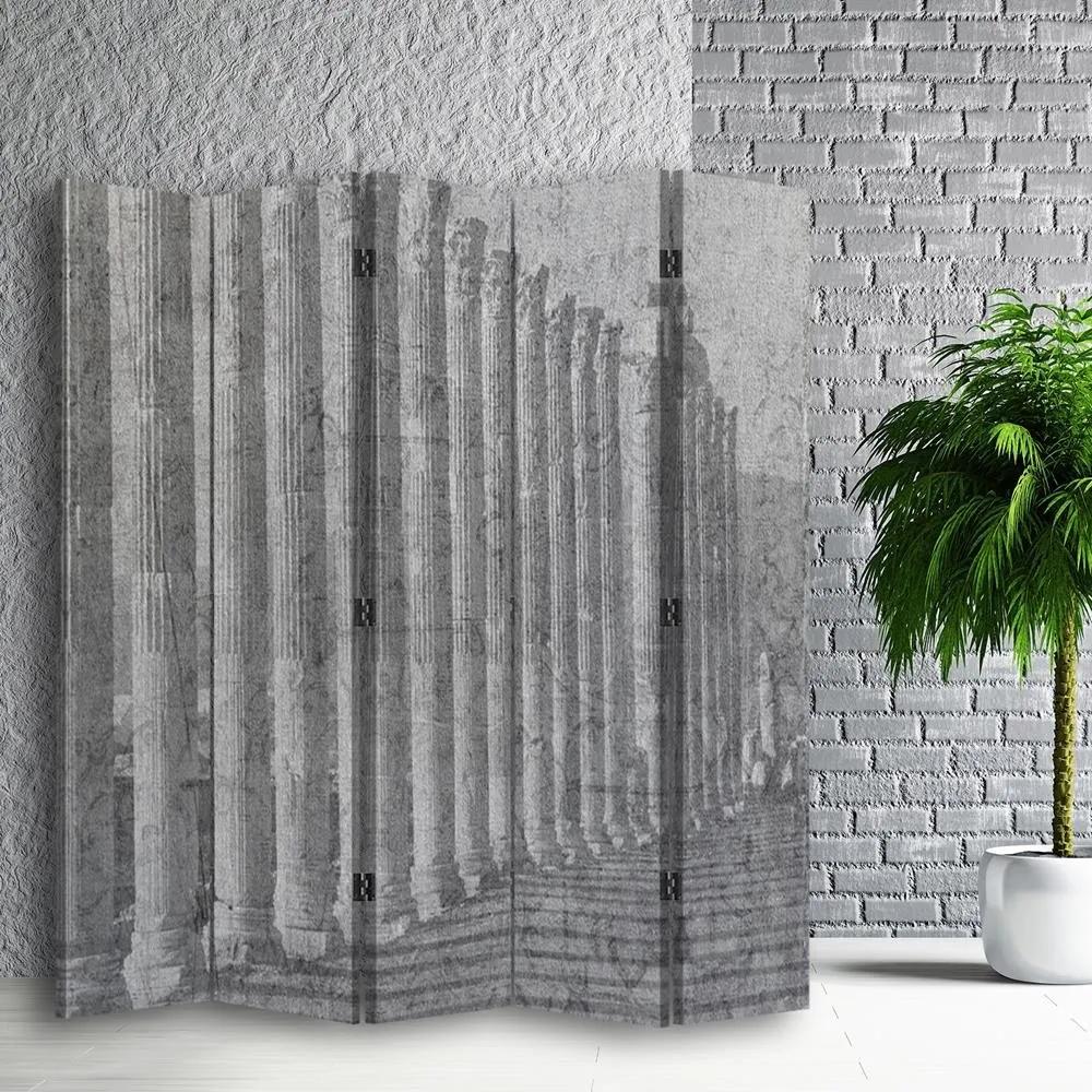 Ozdobný paraván, Architektonický řád - 180x170 cm, päťdielny, korkový paraván