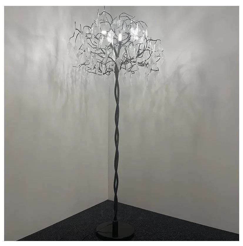 Krištáľová stojacia lampa 5xG9/40W/230V čierna