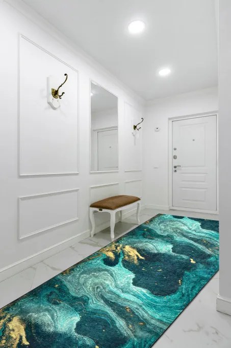 Protišmykový behúň LOTUS SHADOWS 37750 zelený