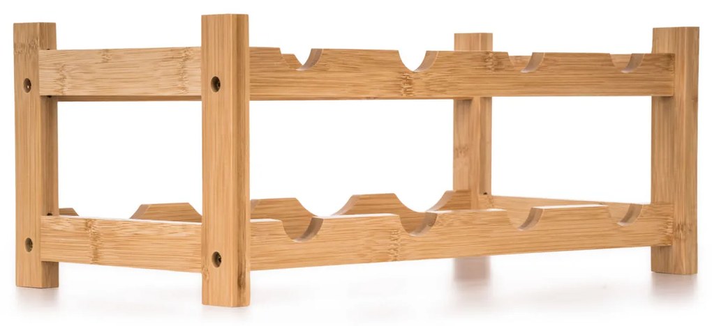 G21 Bambusový stojan na víno, 8 fliaš, S