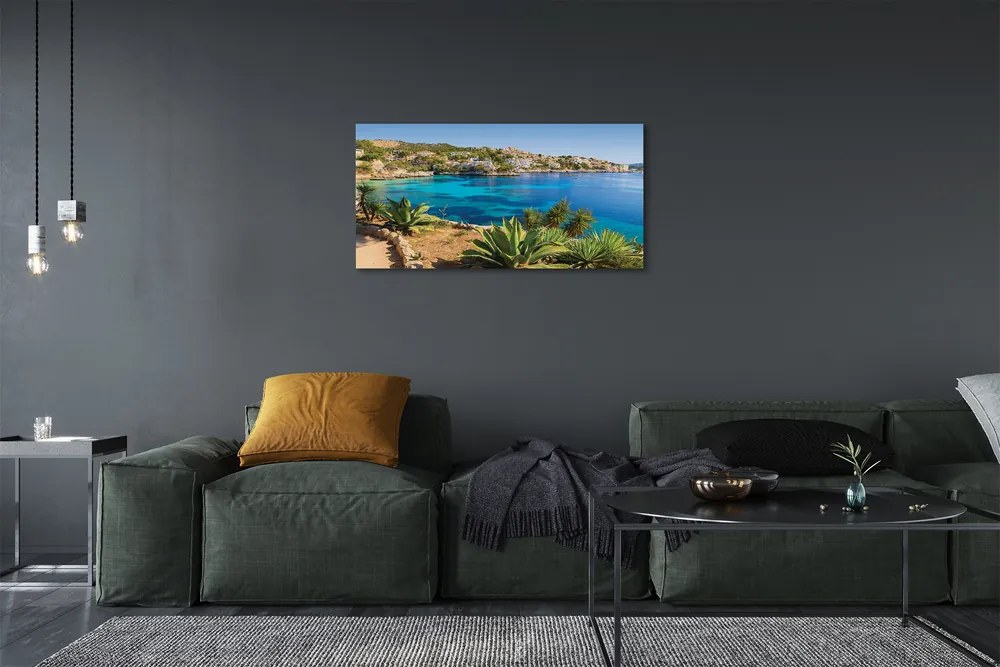 Obraz na plátne Španielsko pobrežie mora mesto 120x60 cm