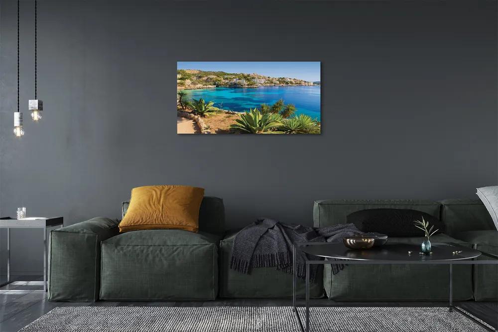 Obraz na plátne Španielsko pobrežie mora mesto 140x70 cm