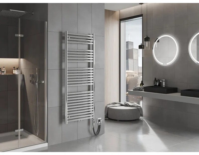 Mexen Hades, elektrické vykurovacie teleso 1500 x 600 mm, 600 W, chrómová, W104-1500-600-2600-01