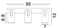 Minimalistické bodové svietidlo Esto 3 Biela