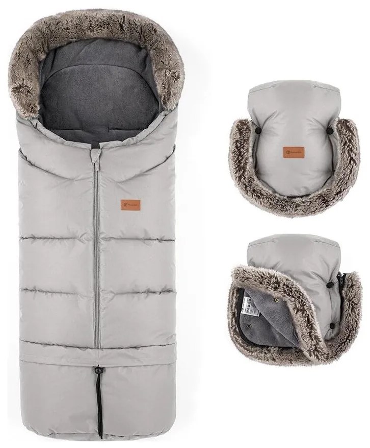 PETITE&amp;MARS-SADA Detský fusak 4v1 ARCTIC + rukávniky na kočík Champagne Shower