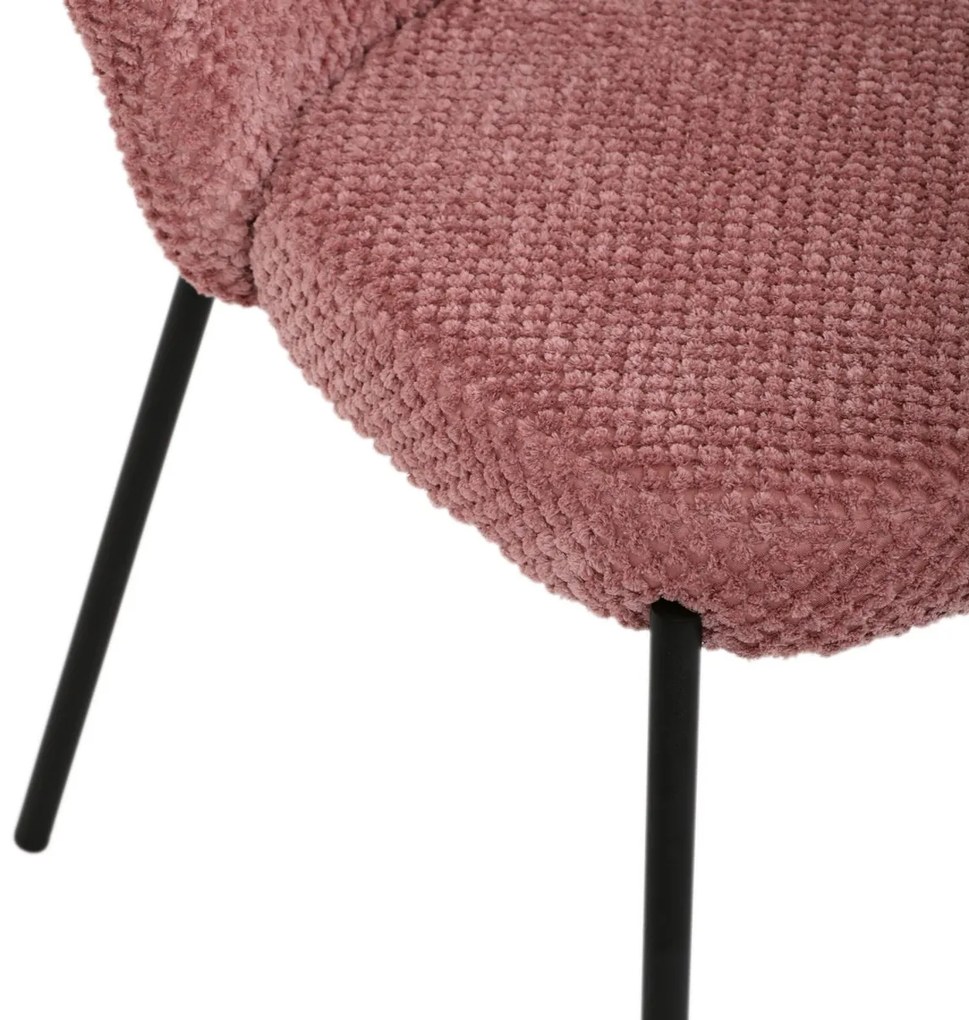 Súprava jedálenských stoličiek Bouclé CT-W1077PINK2, 4 ks